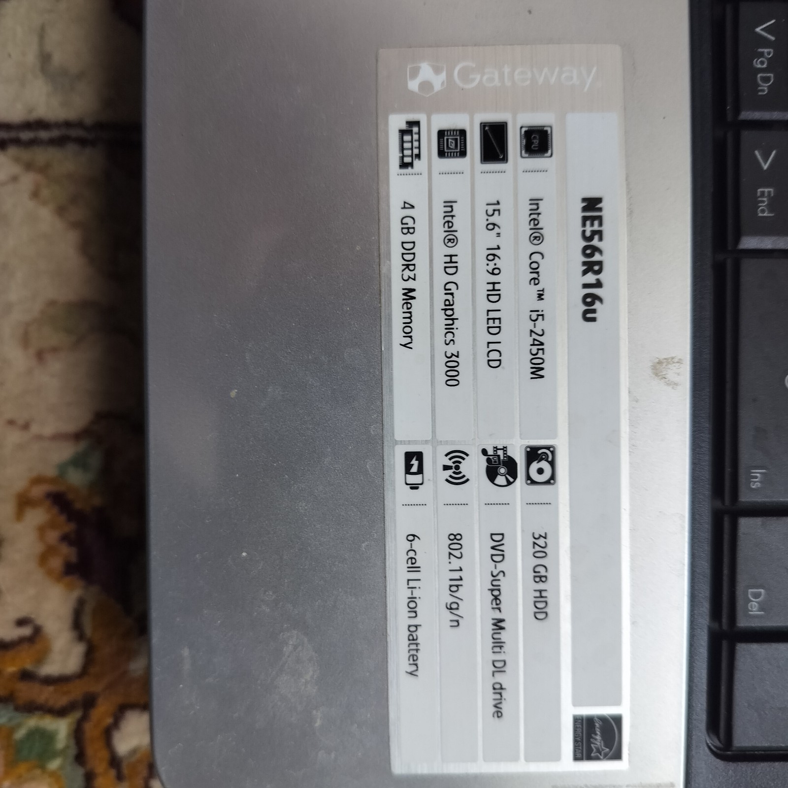 Working Laptop Linux 4GB Ram 320GB HDD Charger And Battery Tested gallery