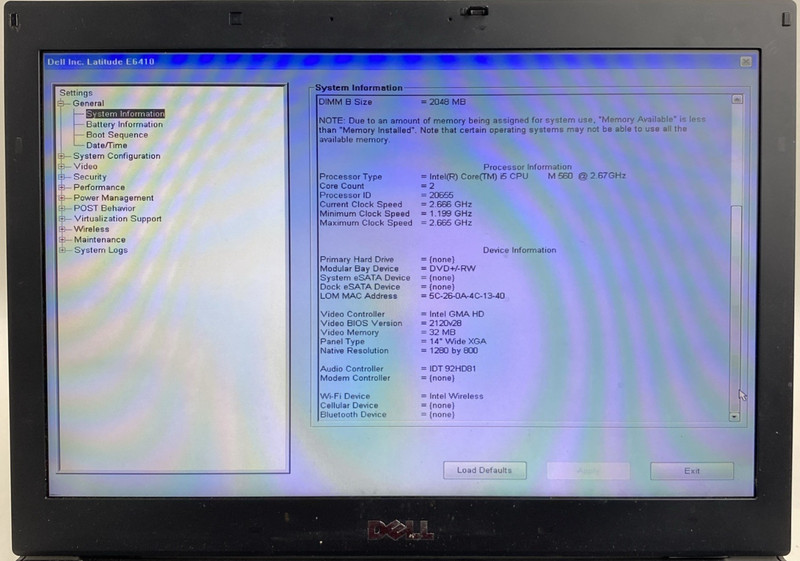 Dell Latitude E6410 Core i5-M560 2.67GHz 4GB RAM 14.0" No Battery No HDD No OS gallery