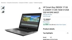 HP ZBook 17” Core i9 32 GB RAM 1TB SSD 6GB RTX 3000 Pro WORKSTATION 3YR WARNTY