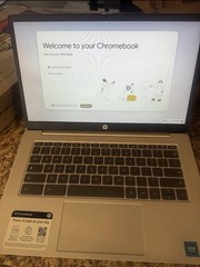 HP 14 inch HD Chromebook Laptop Intel Processor N200 4GB RAM 128GB Silver