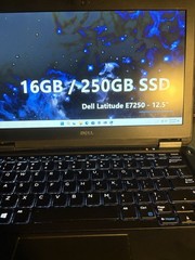 Dell Latitude E7250 12.5” (256GB SSD , i5., 16GB Ram , Win 11 Pro) – No BAT/AC
