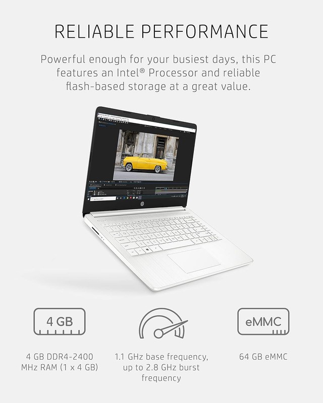 HP 14" Ultral Light Students Business Laptop Intel Quad-Core, 8GB RAM 64GB eMMC gallery