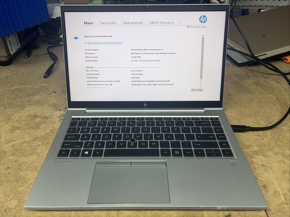 HP ELITEBOOK 845 G7 AMD RYZEN 5 PRO 4650U 16GB, No OS/SSD