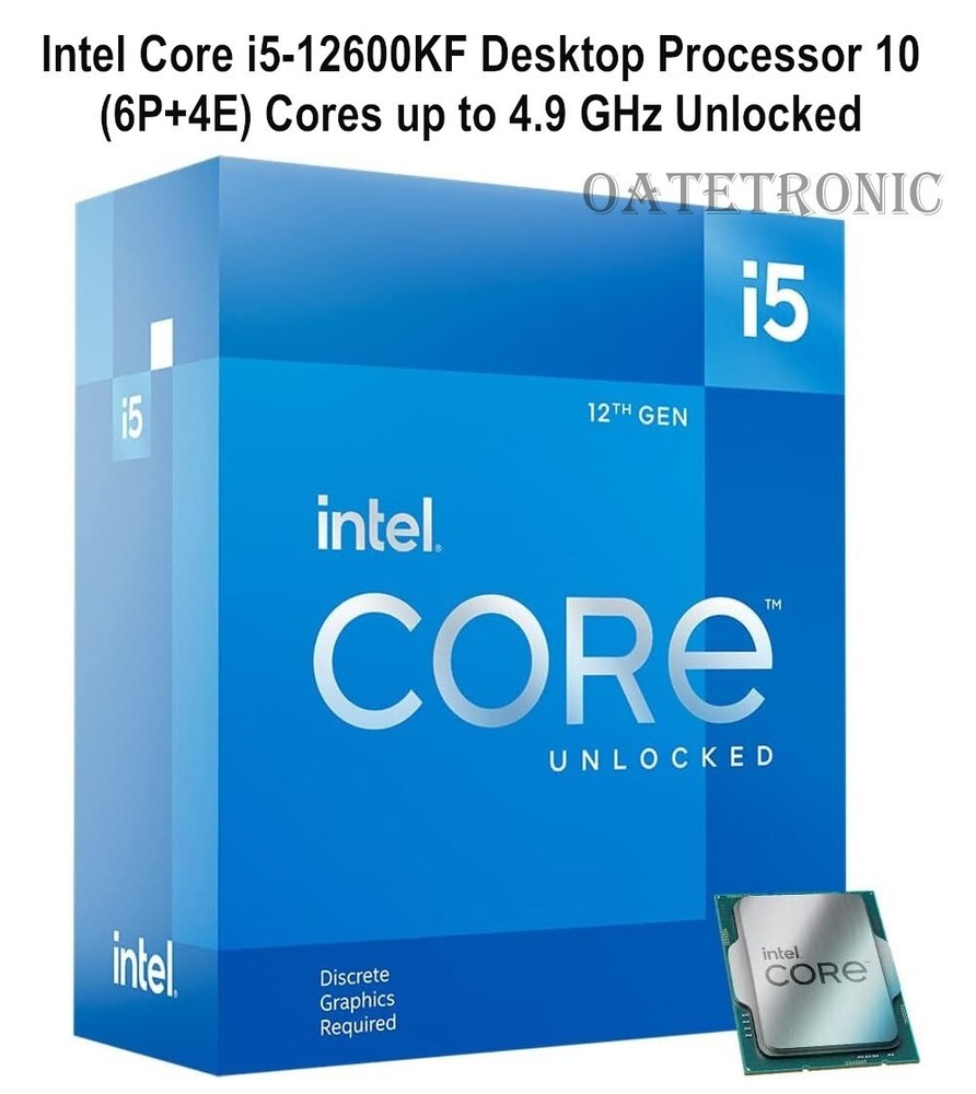 Intel Core i5-12600KF Desktop Processor 10 (6P+4E) Cores up to 4.9 GHz Unlocked