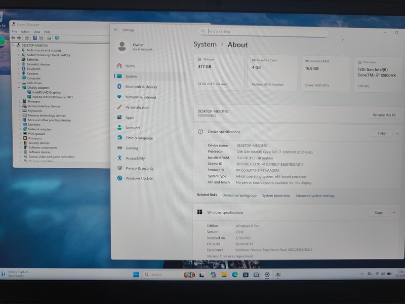 Lenovo ThinkPad P16 Gen 1 16" I7-12800HX 4.8GHz 16GB RAM 512GB SSD RTX A1000 gallery