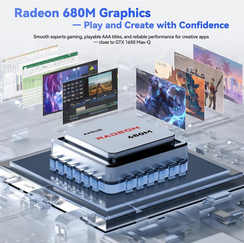 NIMO 17.3" Gaming Laptop, AMD Ryzen 7 7735HS 8 Cores, 32GB DDR5 1TB SSD gallery
