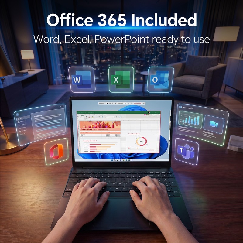 2026 SGIN 15.6inch AI Laptop Intel J4105 128GB/256GB SSD Free Microsoft 365 gallery