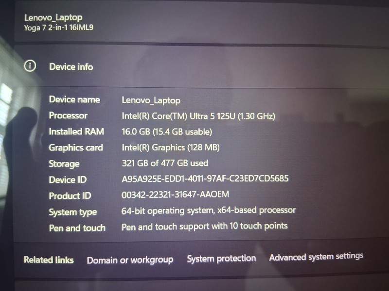 Lenovo Yoga 7 2-in-1 16IML9 16" 16GB 512GB HD (1.3GHz Intel Core 5) Laptop, Gray gallery