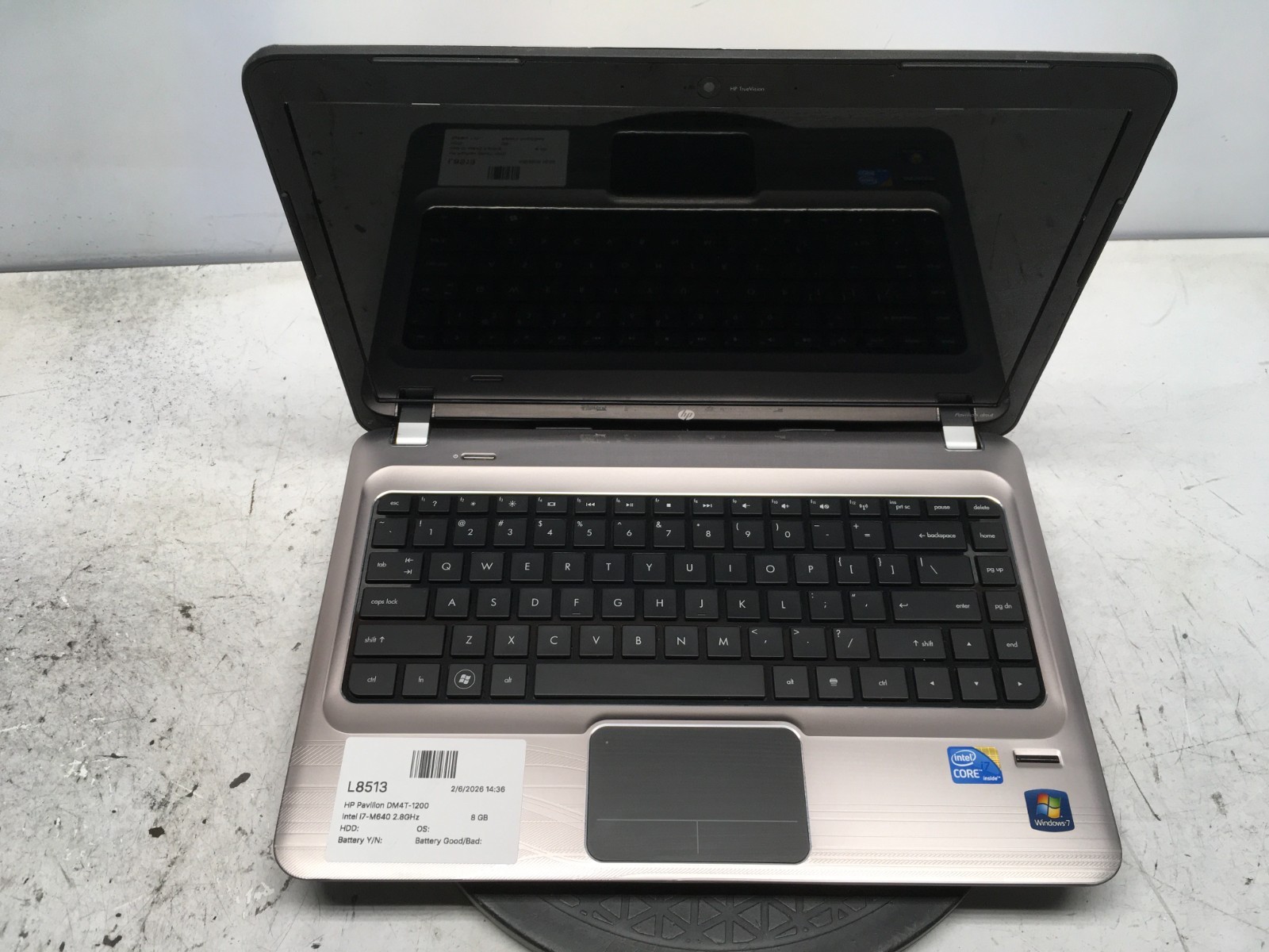 HP Pavilion DM4T-1200 Intel i7-M640 2.8GHz 8 GB NO HDD gallery