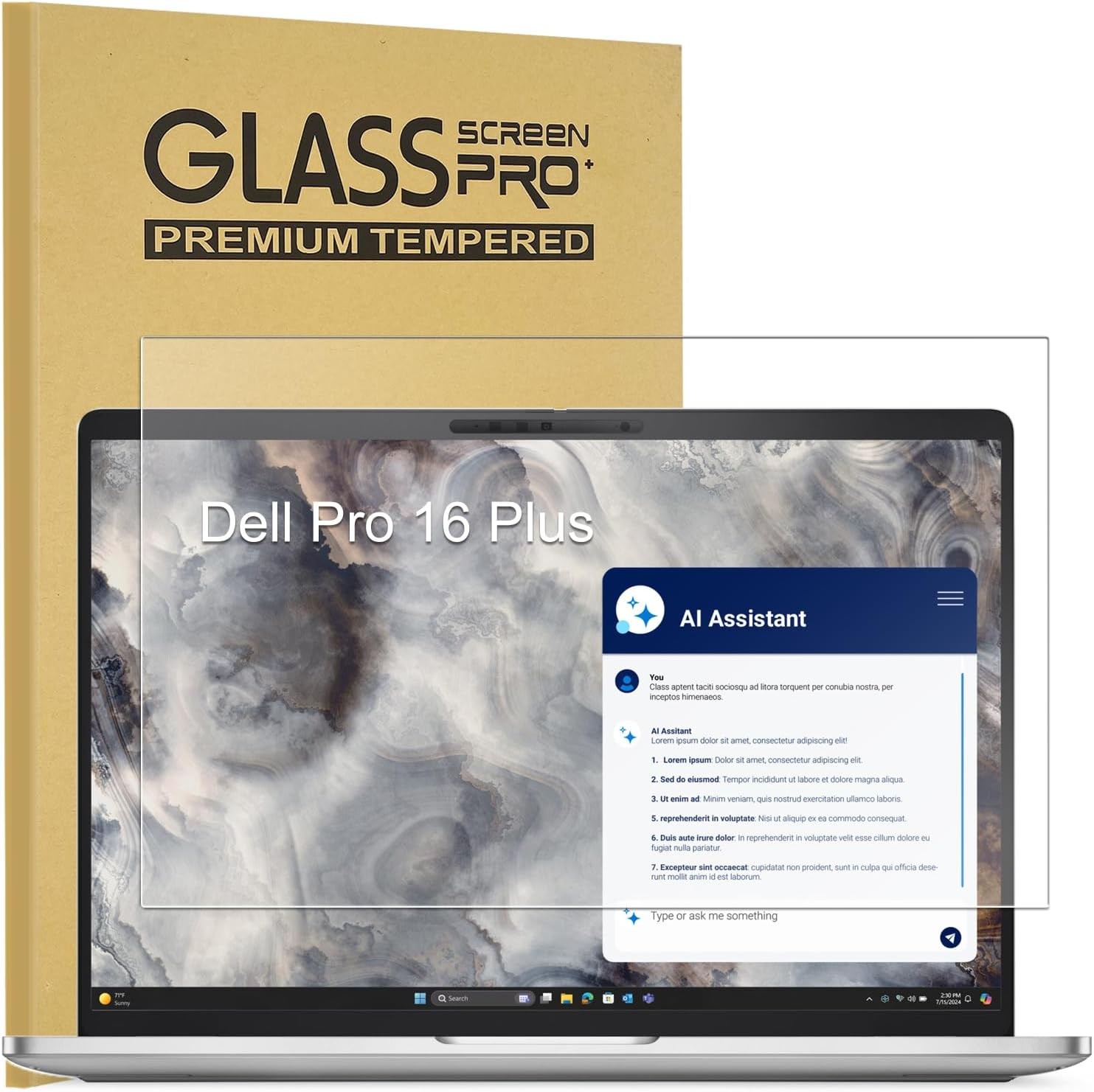 Dell 16-Inch Laptops Tempered Glass Screen Protector Compatible with Dell 16 Lap gallery