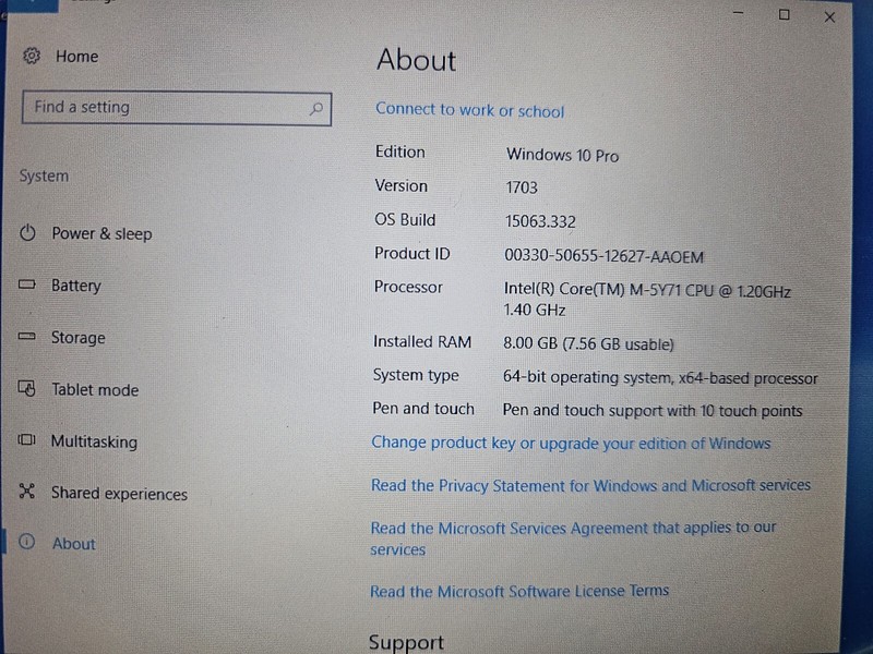 Dell Latitude 12'' 7202 M-5Y71, 1.2GHZ 8GB 128GB Tablet Win 10 PRO' NEW. gallery