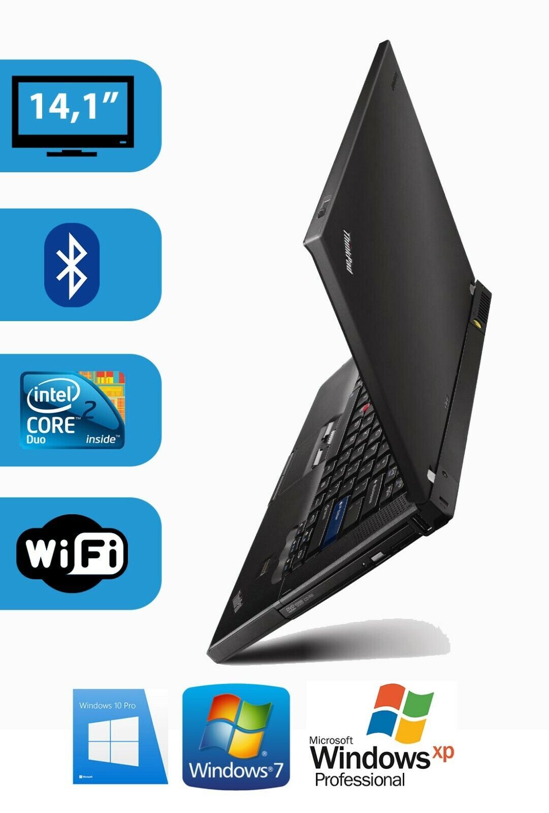 Lenovo IBM T400 core 2 duo p8400 4GB RAM win xp/7/10 14.1 inch 1 year warranty gallery