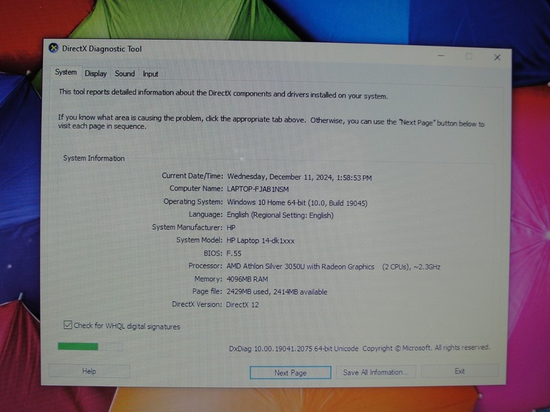 HP 14-DK1003DX 14” FHD AMD Athlon Silver 3050U 2.3GHz 4GB 128GB SSD + Charger gallery