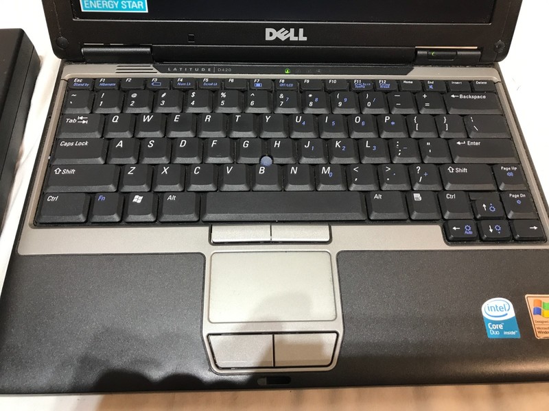 Dell Latitude Laptop D420 Duo Core 1GB 80HD Serial Windows XP Charger Vintage gallery