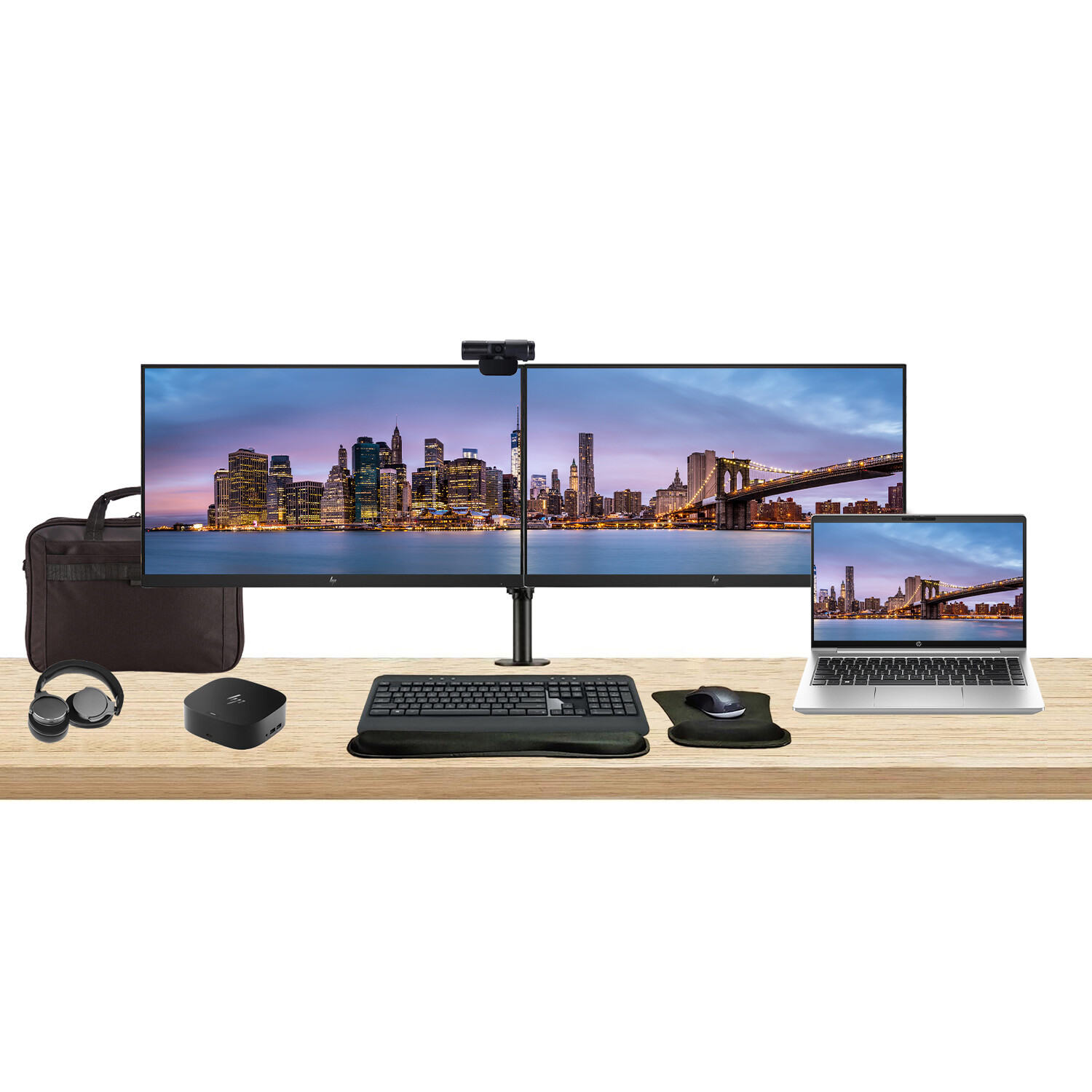 HP ProBook 440 G10 14" i5, 8GB RAM, Bundle with 2 x EliteDisplay E24 24" Monitor gallery