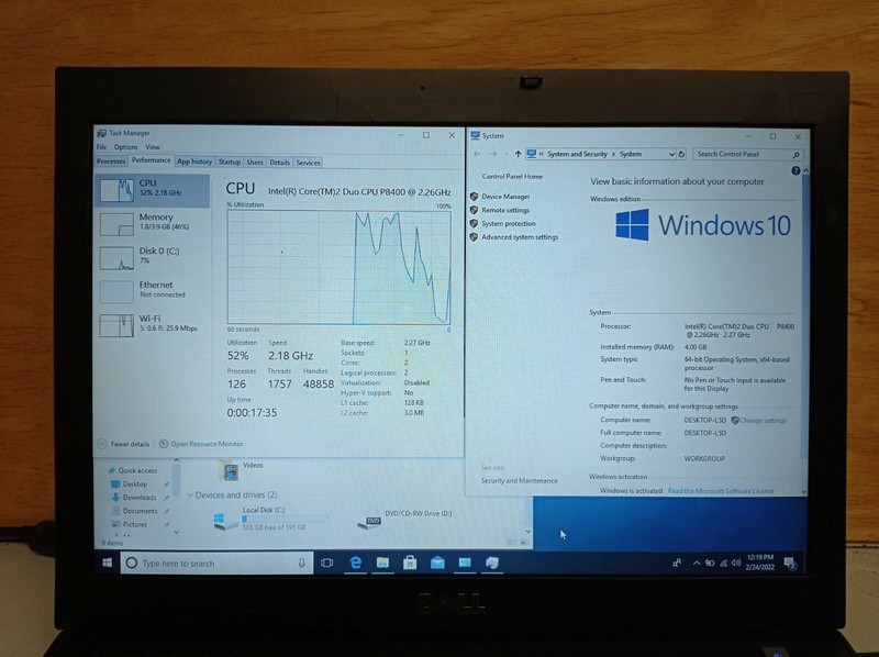 Dell Latitude E6400 Core 2 Duo P8400 2.26GHz 4GB RAM 640GB HDD 14" Win10 7BLJMJ1 gallery
