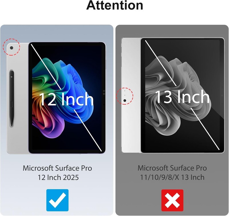 2-Pack Screen Protector for Microsoft Surface Pro 12 inch, 9H Tempered Glass gallery