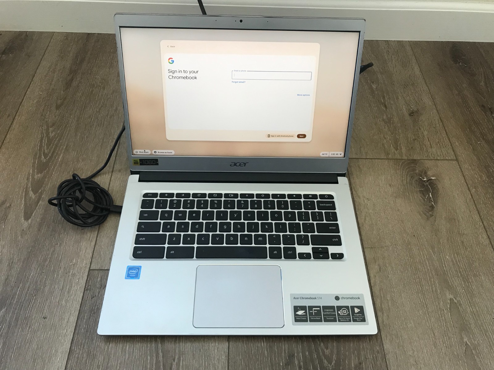 Acer CB514-1H-C11Z Chromebook 14" Full HD Intel Celeron N3350 4GB RAM 32GB SSD gallery