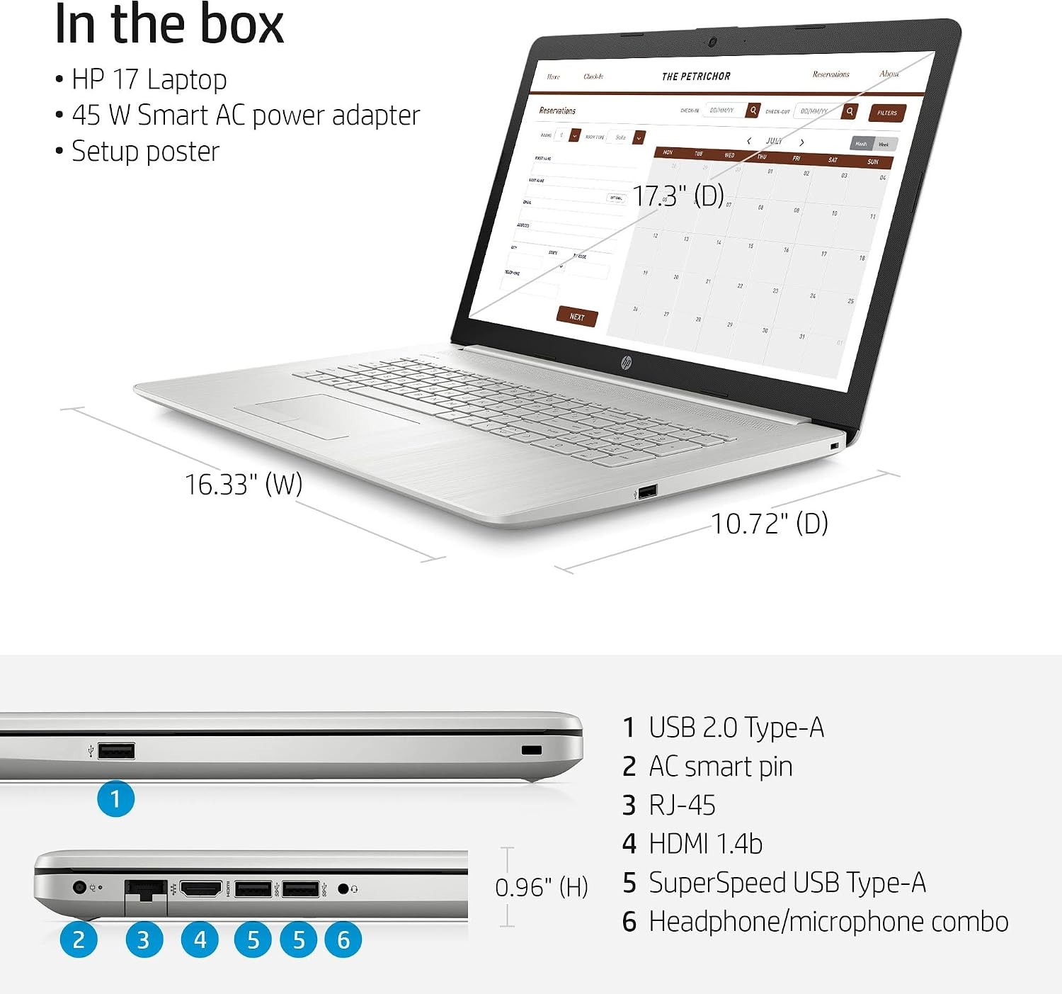NIB HP 17-by4061nr 17.3" FHD Laptop Intel Core i5-1135G7 8GB RAM 512GB SSD Win11 gallery