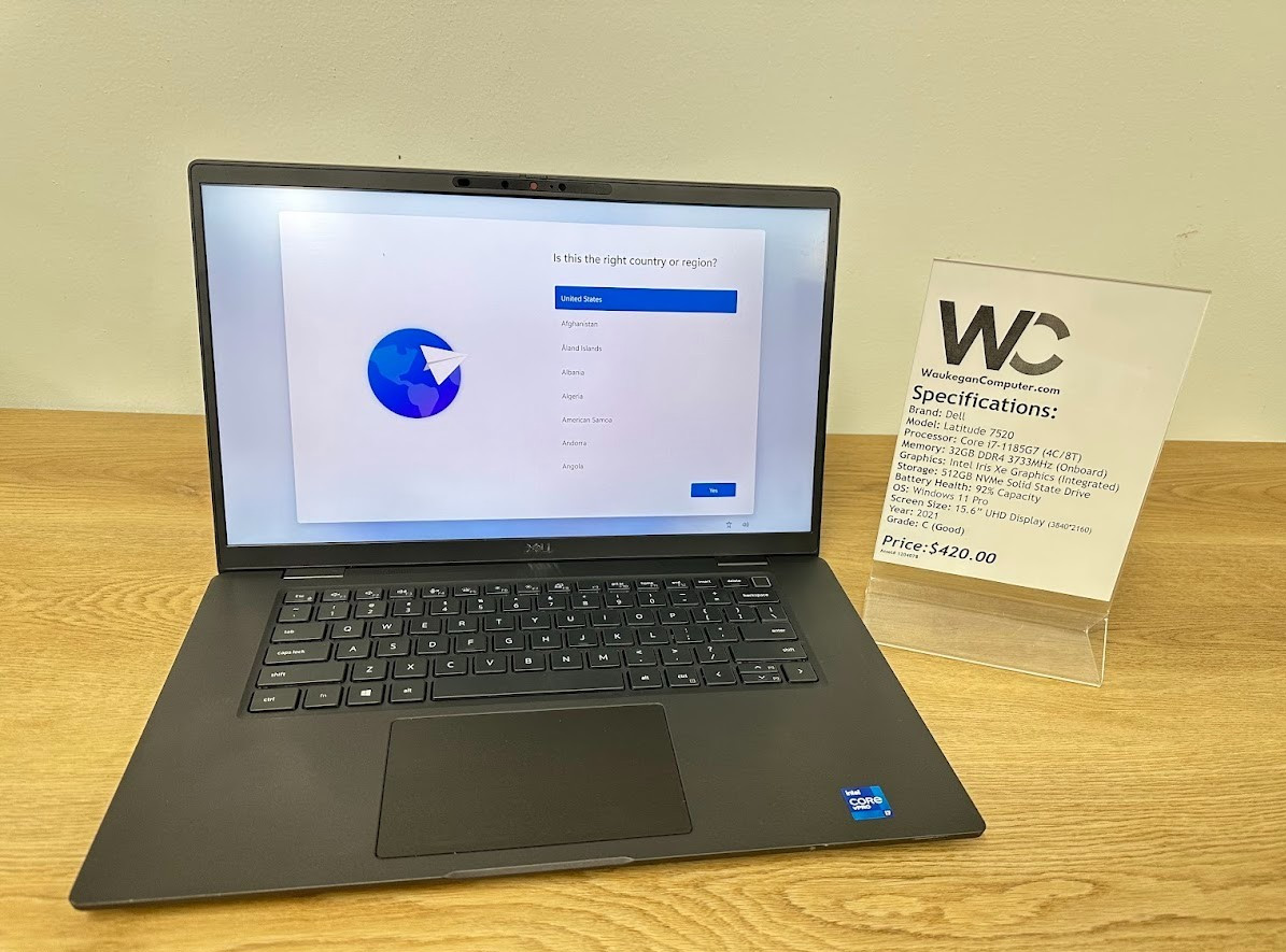 Dell Latitude 7520, Core i7 1185G7, 32GB, Iris Xe Graphics, 512GB SSD, 2021 gallery