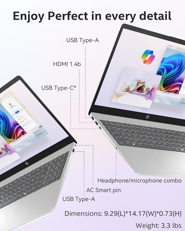 2025 HP 15.6" Touch Laptop,10-Core i7-1355U 5GHZ UpTo 64GB RAM 4TB SSD+Win11Pro gallery