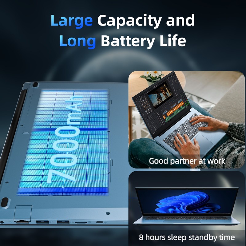 SGIN 15.6" Laptop Intel N5100 16GB 1TB SSD Win11 Pro USB-C HDMI RJ45 Office 365 gallery