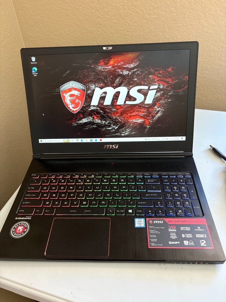 MSI MS-16K2 Gaming Laptop Intel i7-6700 Nvidia GTX 1060 16GB RAM WIN 10 Read