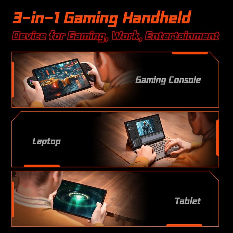 OneXPlayer X1 PRO AMD AI 9 HX 470 32GB+2TB Laptop Tablet 3 IN 1 PC Game Console gallery