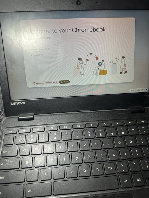 Lenovo 100e Chromebook 11.6" (Model 81ER0007US) Black Laptop - Tested / Working⁠ gallery