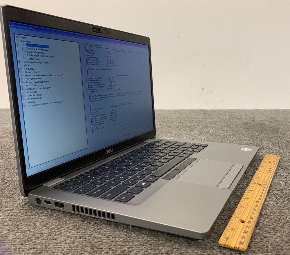 Dell Latitude 5410 14" Laptop i7-10610U, No RAM/Storage, Boots to BIOS