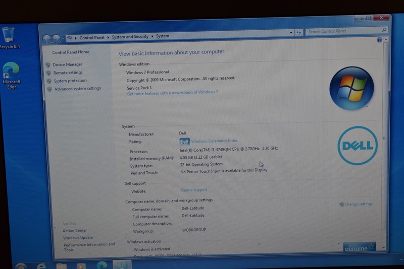 Dell Latitude E6430 Intel Core i7-3740QM 4GB RAM 320GB HDD Windows 7 Pro 32-bit gallery