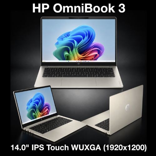 HP OmniBook 3 AI PC 14.0" Touch WUXGA Snapdragon X X1-26-100 16GB RAM 512GB W11H gallery