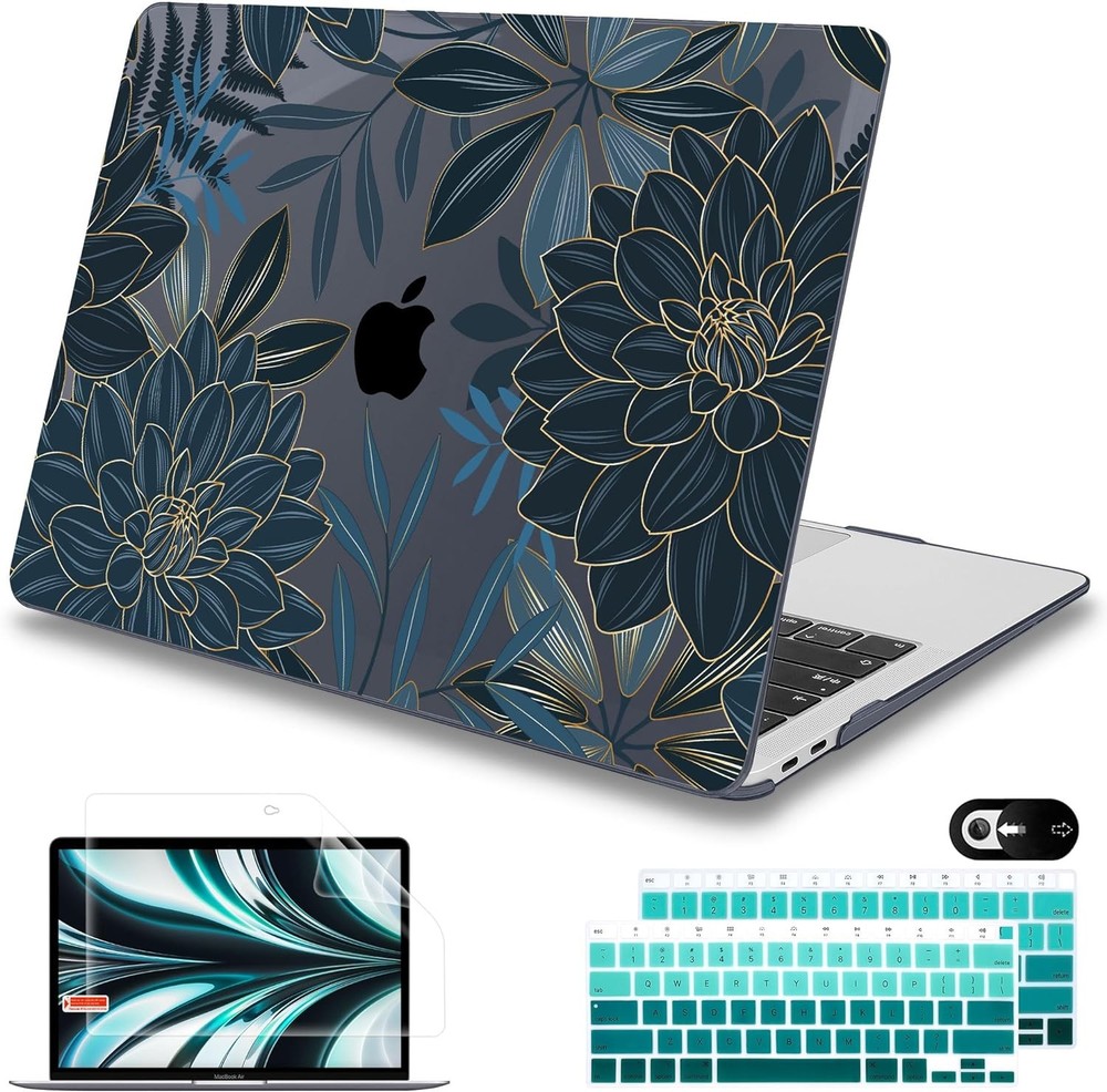 Case for MacBook Air 13 inch M1 A2337 A2179 A1932, Hard Cover with Touch ID