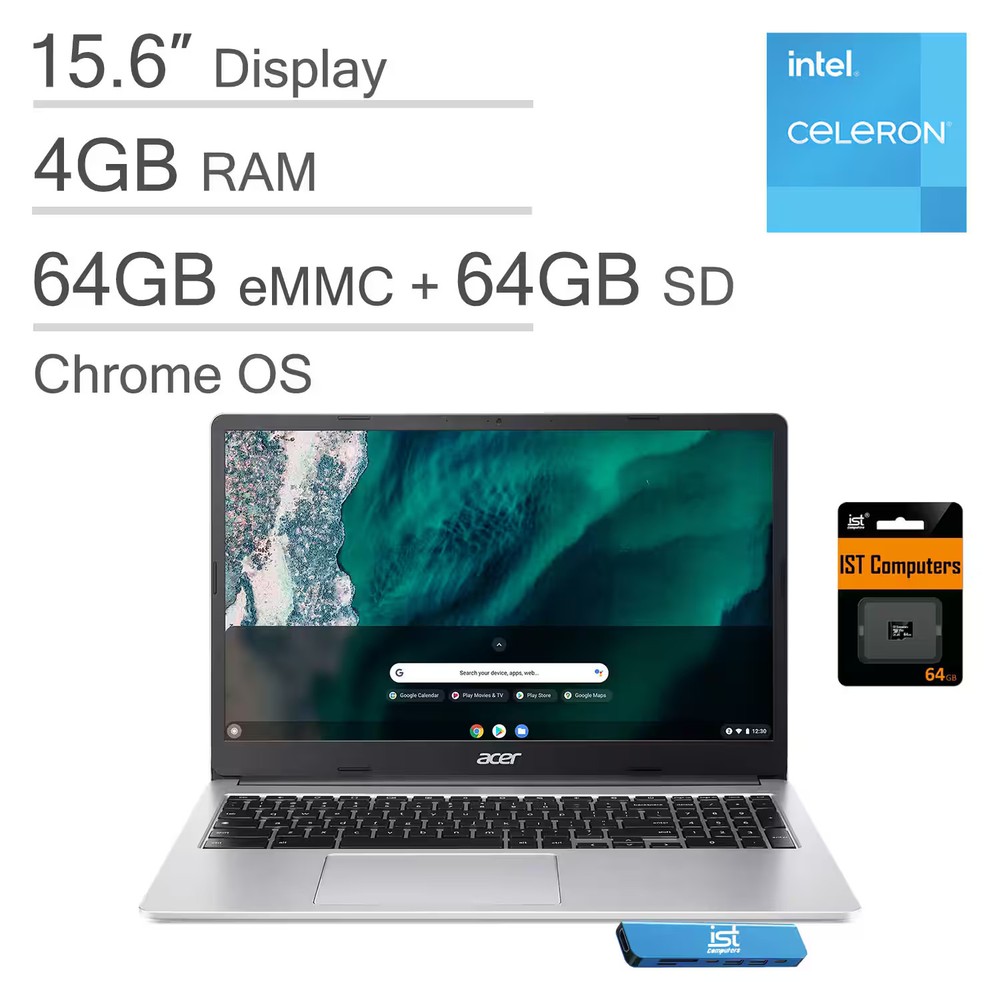 Acer - Upgraded - Chromebook 315 15.6 in FHD - Intel Celeron N4500 - 4GB RAM