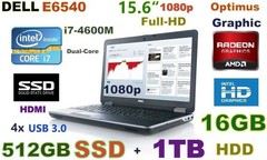 3D-Design DELL E6540 Core-i7 (512GB SSD + 1TB HDD) 16GB 15.6 ” FHD HDMI