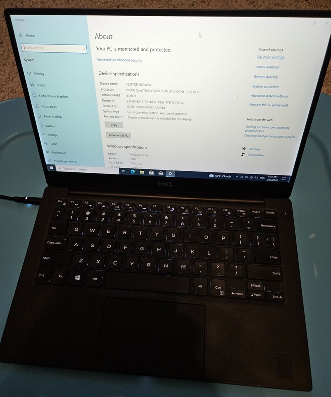 Dell XPS 13 9343 13" Laptop I3-5010U 2.10GHz 4GB RAM 128GB SSD Win10Pro gallery