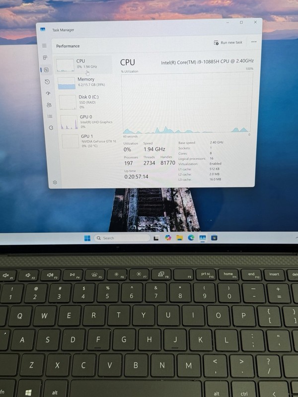 Dell XPS 15 9500 15.6" Touch Laptop Core i9-10885H GTX 1650 16GB RAM 1TB NVMe gallery