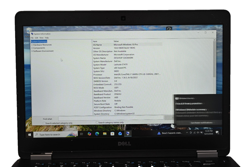 Dell Latitude E7470 i7-6600U 2.6GHz 16GB RAM 128GB SSD - Windows 10 Pro gallery