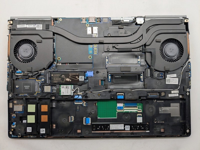 Dell Precision 7750 17" FHD I7-10850H Motherboard Palmrest *READ* gallery