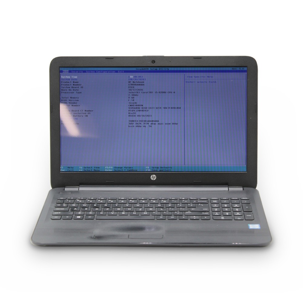 HP Notebook 15-ay014dx 15.6in i5-6200U 8GB Touch No OS, Drive, Power Cord