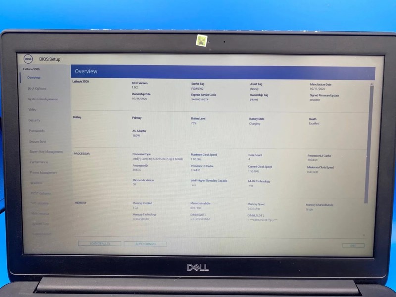 Lot of 2 Dell Latitude 3500 i5-8265U 8GB RAM ALL POST NO OS/SSD For Parts gallery