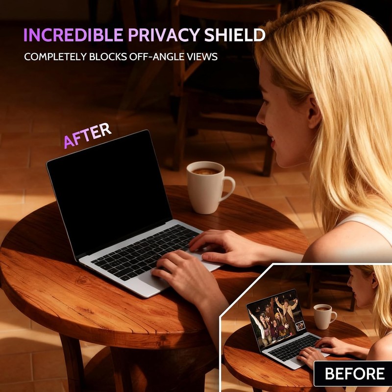 14 Inch 16:9 Aspect Ratio Laptop Privacy Screen 360° 4 Way Anti-Glare Filter gallery