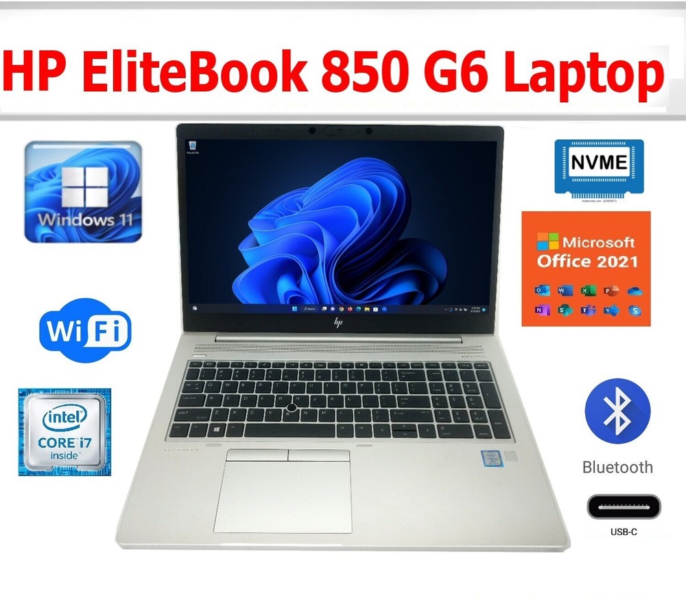 HP EliteBook 850 G6 i7 128GB 256GB 512GB 1TB SSD 8GB 16GB 32GB 64G RAM Win 10P