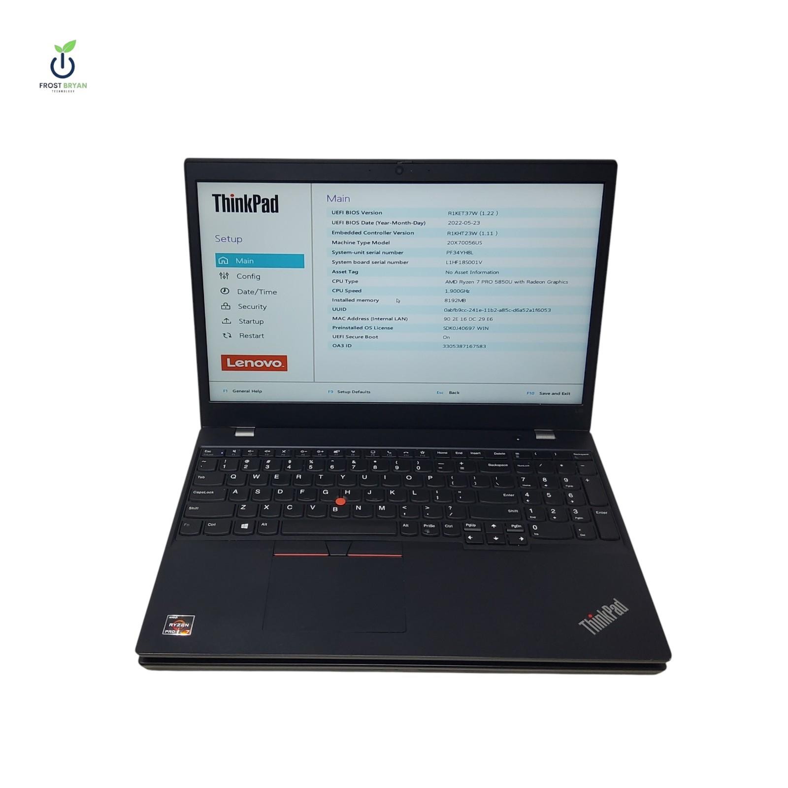 Lot of 2 Lenovo ThinkPad L15 Gen 2 AMD Ryzen 7 PRO 5850U No OS Grade D [READ] gallery