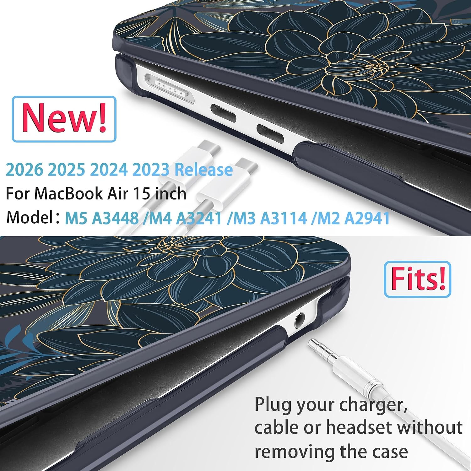 2026/2025/2024/2023 MacBook Air 15 INCH M5 A3448 /M4 A3241 /M3 A3114 /M2 A2941 C gallery