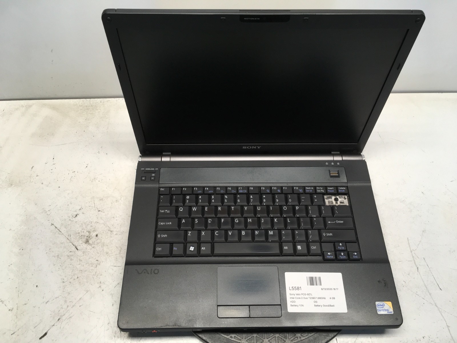 Sony Vaio PCG-9Z1L Intel Core 2 Duo T2390 1.86GHz 4 GB NO HDD gallery
