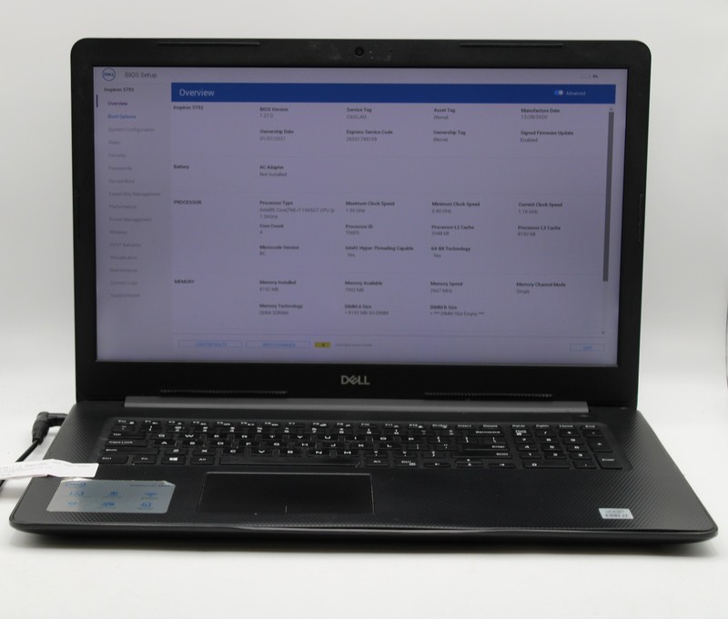 Dell Inspiron 3793 _ i7-1065G7 _ 8GB RAM _ 240GB SSD _ No OS gallery