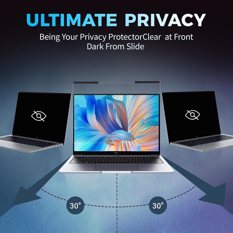 2Pack Magnetic Laptop Privacy Screen Filter 16 inch for 16:10 Widescreen Monitor gallery