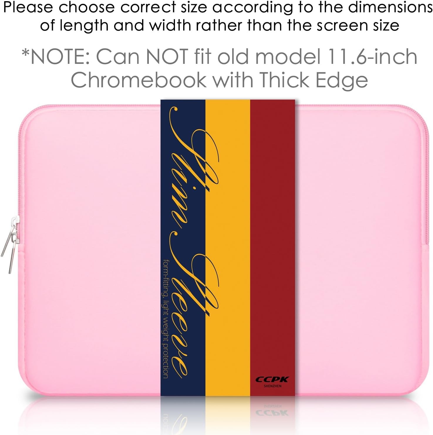 Pink 11.6 inch Laptop Sleeve for 12 inch MacBook Air, 11 inch ASUS Vivobook Go, gallery