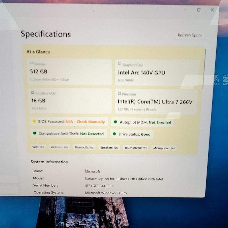Microsoft Surface Laptop 7 for Business 13.8" Ultra 5 2.1GHz 16GB RAM 512GB SSD gallery